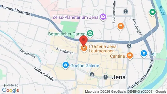 Apartments for rent i Jena - kort over placeringen