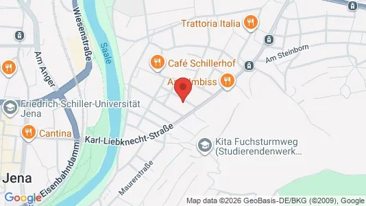 Apartments for rent i Jena - kort over placeringen