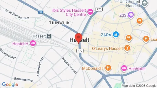 Apartments for rent i Hasselt - kort over placeringen