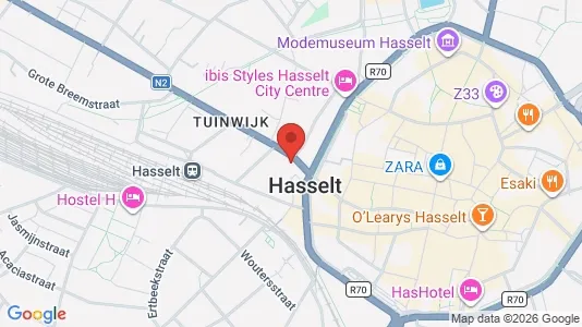 Apartments for rent i Hasselt - kort over placeringen