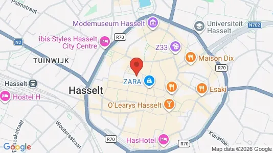 Apartments for rent i Hasselt - kort over placeringen