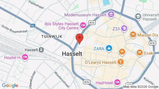 Apartments for rent i Hasselt - kort over placeringen