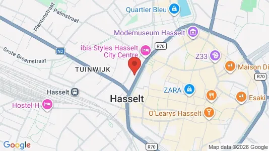 Apartments for rent i Hasselt - kort over placeringen