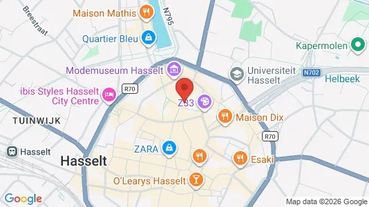 Apartments for rent i Hasselt - kort over placeringen