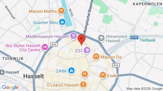 Apartments for rent i Hasselt - kort over placeringen