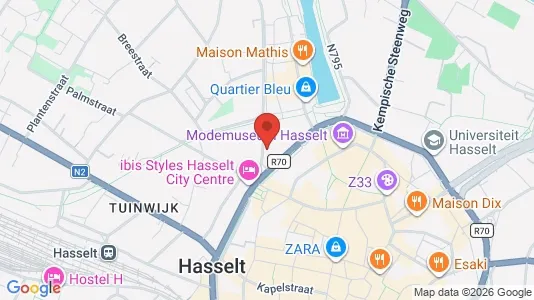 Apartments for rent i Hasselt - kort over placeringen