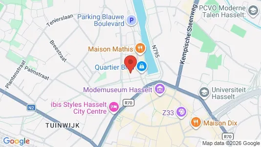 Apartments for rent i Hasselt - kort over placeringen