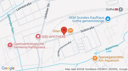 Apartments for rent i Gotha - kort over placeringen
