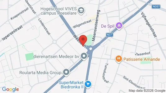 Apartments for rent i Roeselare - kort over placeringen