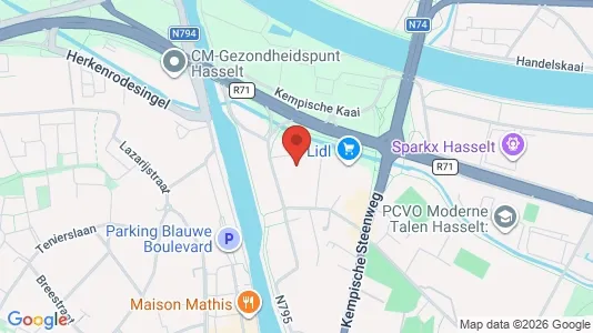 Apartments for rent i Hasselt - kort over placeringen