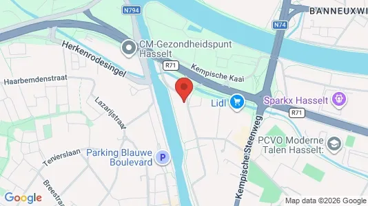 Apartments for rent i Hasselt - kort over placeringen
