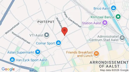Apartments for rent i Aalst - kort over placeringen