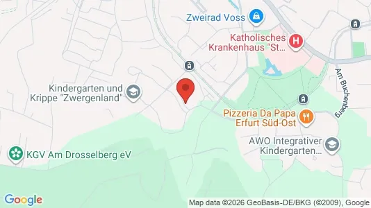 Apartments for rent i Erfurt - kort over placeringen