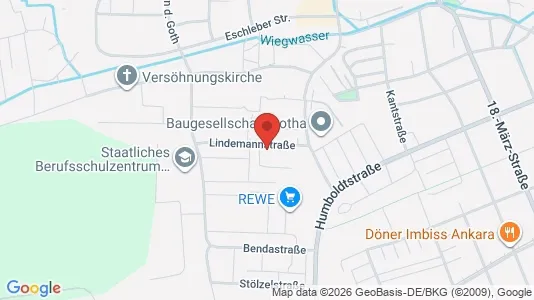 Apartments for rent i Gotha - kort over placeringen