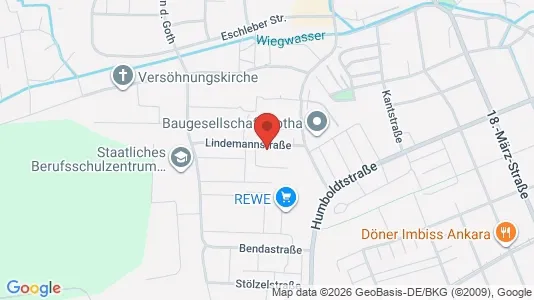 Apartments for rent i Gotha - kort over placeringen