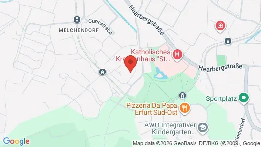 Apartments for rent i Erfurt - kort over placeringen