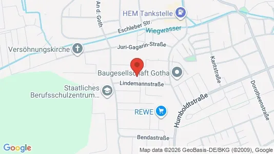 Apartments for rent i Gotha - kort over placeringen