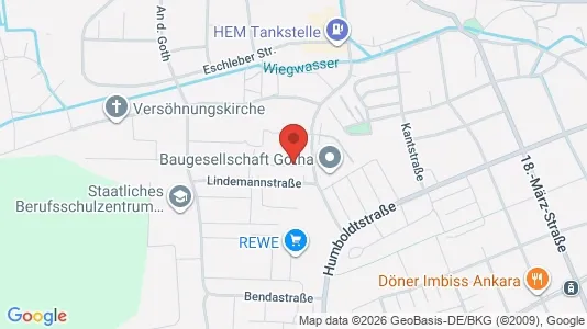Apartments for rent i Gotha - kort over placeringen