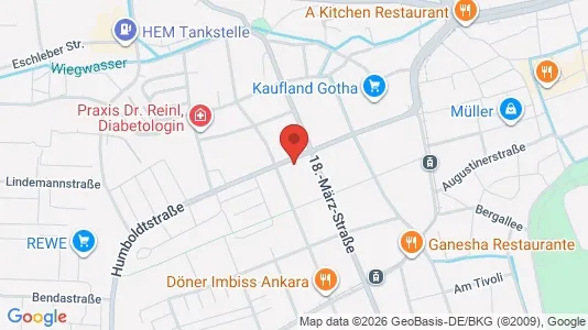 Apartments for rent i Gotha - kort over placeringen