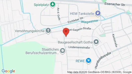 Apartments for rent i Gotha - kort over placeringen