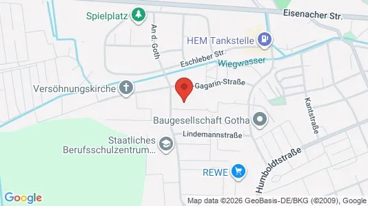 Apartments for rent i Gotha - kort over placeringen