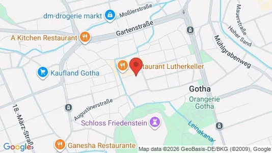 Apartments for rent i Gotha - kort over placeringen