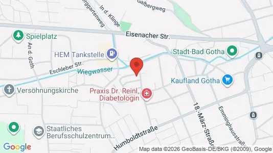 Apartments for rent i Gotha - kort over placeringen