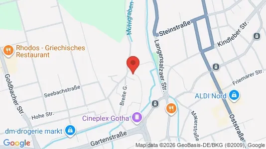 Apartments for rent i Gotha - kort over placeringen