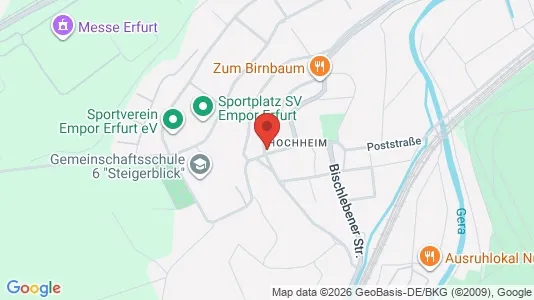 Apartments for rent i Erfurt - kort over placeringen