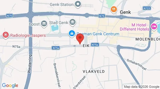 Apartments for rent i Genk - kort over placeringen