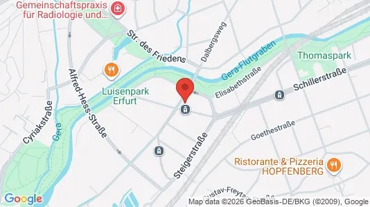 Apartments for rent i Erfurt - kort over placeringen