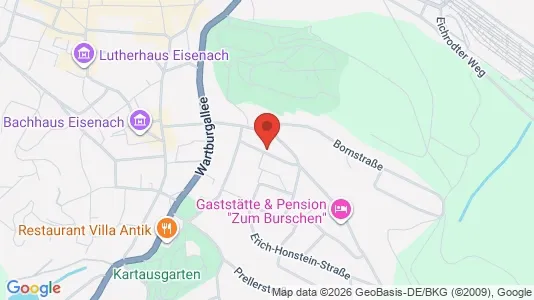 Apartments for rent i Eisenach - kort over placeringen