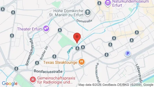 Apartments for rent i Erfurt - kort over placeringen
