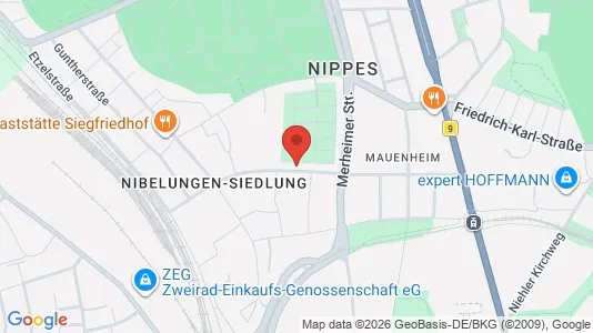 Apartments for rent i Cologne Nippes - kort over placeringen