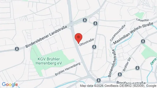 Apartments for rent i Erfurt - kort over placeringen