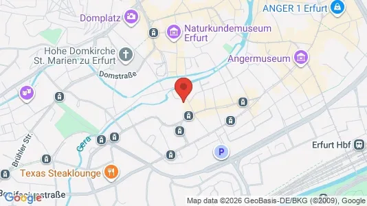 Apartments for rent i Erfurt - kort over placeringen
