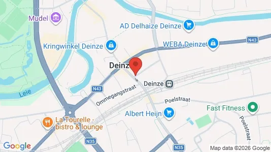 Apartments for rent i Deinze - kort over placeringen