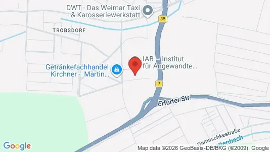 Apartments for rent i Weimar - kort over placeringen