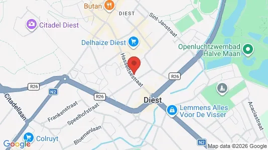 Apartments for rent i Diest - kort over placeringen