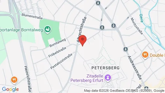 Apartments for rent i Erfurt - kort over placeringen
