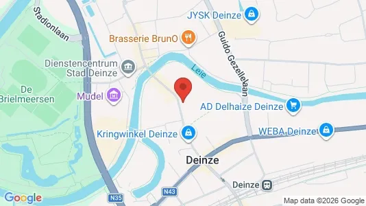 Apartments for rent i Deinze - kort over placeringen