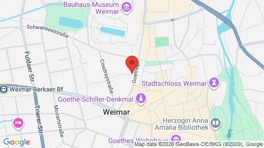 Apartments for rent i Weimar - kort over placeringen