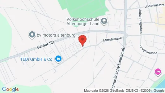 Apartments for rent i Altenburger Land - kort over placeringen