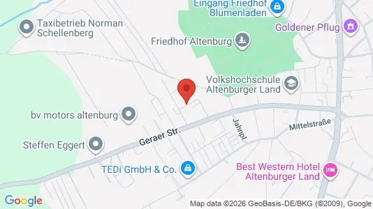 Apartments for rent i Altenburger Land - kort over placeringen