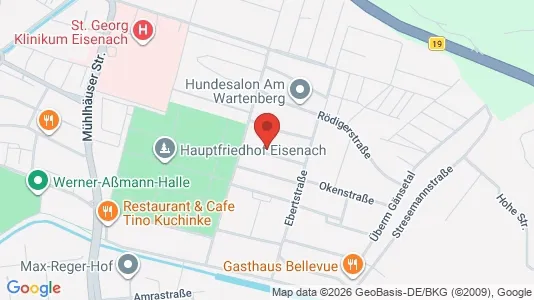 Apartments for rent i Eisenach - kort over placeringen