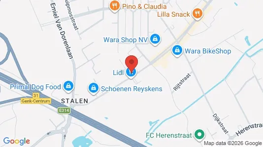 Apartments for rent i Genk - kort over placeringen