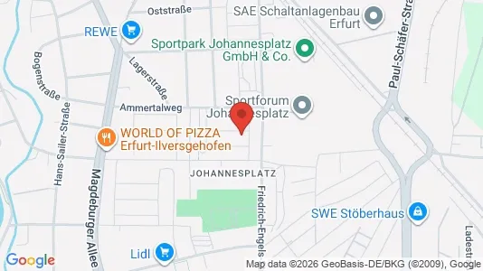 Apartments for rent i Erfurt - kort over placeringen