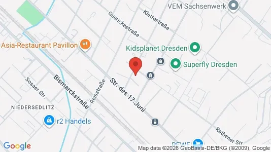Apartments for rent i Dresden - kort over placeringen