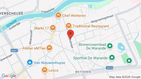 Apartments for rent i Wetteren - kort over placeringen