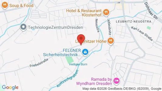 Apartments for rent i Dresden - kort over placeringen